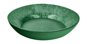 Assiette creuse italienne en mélamine D 22 cm H 4,5 cm Vert