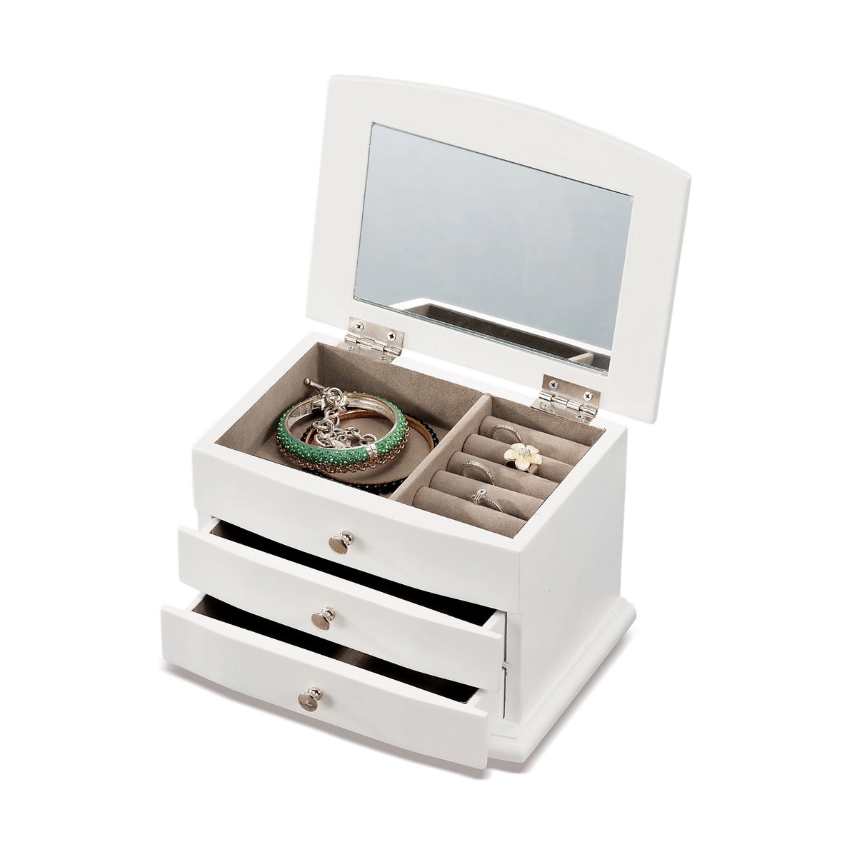 regalo italiano regalo italiano portagioie in mdf 22 x 16 x145 cm scatola porta gioielli elegante bianco ean 8021785421639