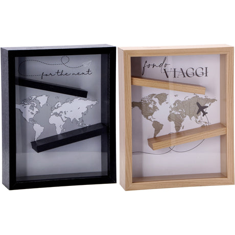 regalo italiano regalo italiano salvadanaio in mdf e vetro 20 x 6 cm h 25 cm ass porta risparmi decorativo moderno 1 pz ean 8057586123717