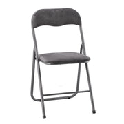 Cadeau Italien Chaise Pliante Nadia Grise 44 x 47 x 80 Cm – Structure en Fer