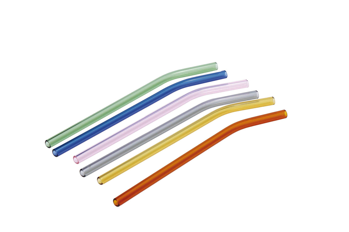 regalo italiano regalo italiano set 6 cannucce colorate in vetro 20 cm ean 8057586077379