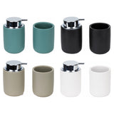 regalo italiano regalo italiano set bagno 2 pezzi in ceramica ass dispenser sapone e bicchiere 1 pz ean 8021785600584