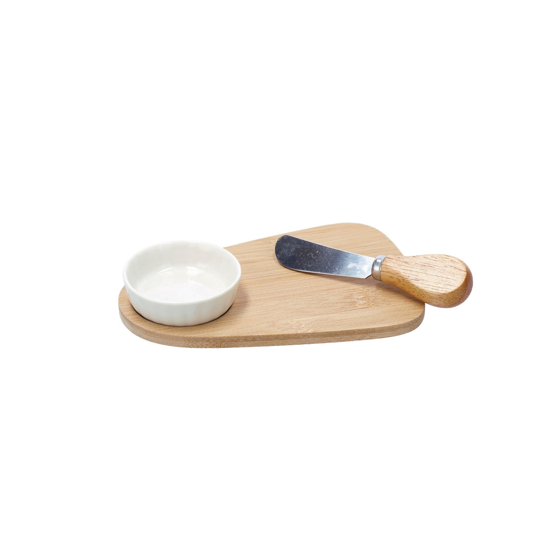 regalo italiano regalo italiano set ciotola vassoio e coltello 18 x 12 cm ceramica bambu e acciaio ean 8021785843691