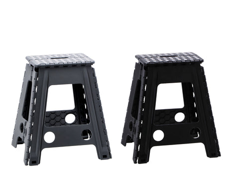 regalo italiano regalo italiano sgabello pieghevole ass h 45 cm 35 x 40 cm plastica nero grigio 1 pz ean 8057586203563