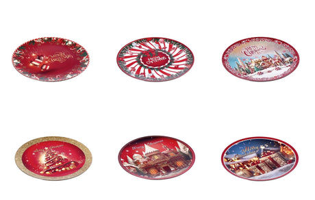 regalo italiano regalo italiano sottopiatto natale tondo plastica d 33 cm ass multicolor 1 pz ean 8057586065031