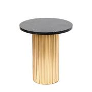 Table Basse Ad Trend Fer et Céramique Noir D 36 Cm H 40 Cm – Table Basse Design Moderne Décoration Intérieure