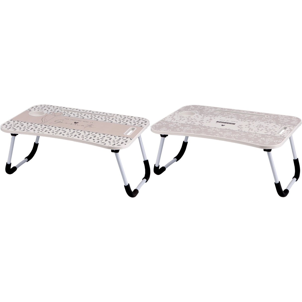 regalo italiano regalo italiano tavolino pieghevole con porta tablet mdf e ferro 60 x 40 cm h 26 cm colazione letto e divano 1 pz ean 8057586091160