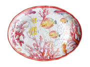 Cadeau Italien Plateau Ovale Melamine Shell 40 x 30 x 3 cm Rouge 1 Pièce