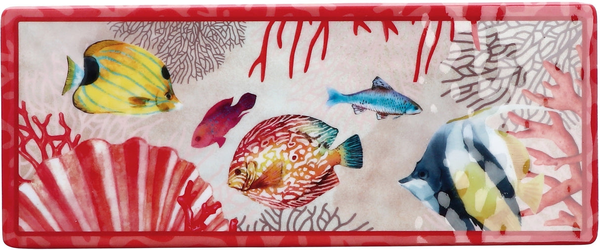 regalo italiano regalo italiano vassoio rettangolare melamina alyssa 27 x 11 cm h 2 cm rosso 1 pz