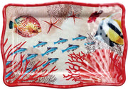 Ad Trend Plateau Rectangulaire Mélamine Alyssa 30 x 12 Cm H 2 Cm Rouge 1 Pc