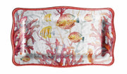 Ad Trend Plateau Rectangulaire Mélamine Shell 48 x 28 Cm H 2 Cm Rouge 1 pcs