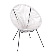 Ad Trend Chaise Extérieur Blanc Tressage 68×62 H 82 cm