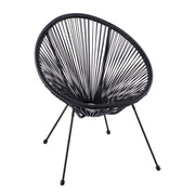 Chaise Extérieure Noire Ad Trend Tressage 68×62 H 82 cm