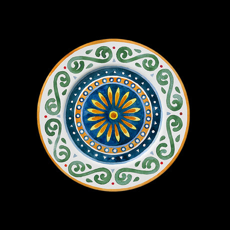 saturnia saturnia collezione capri piatto piano d 26 cm h 2 cm porcellana ischia decorata ean 8003342035817