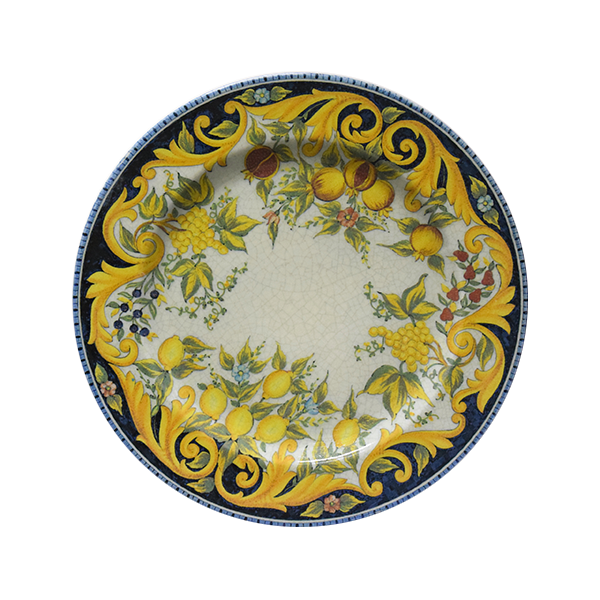 saturnia saturnia collezione tuscany piatto portata rotondo d 31 cm h 2 cm porcellana ischia decorata ean 8003342032519