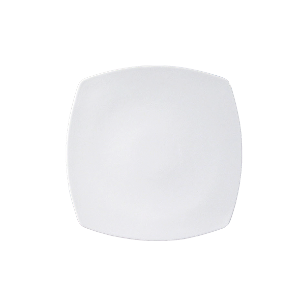 saturnia saturnia piatto piano quadro l 24 cm h 25 cm diag 28 cm porcellana tokio bianco ean 8003342027058