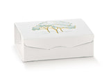 Cofanetto regalo Scotton Intrecci Verde stampa caldo 10×10×3,5 cm con inserto per bomboniere e gioielli.  CONF 10 PZ ean 8007402372287