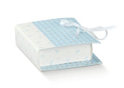 Boîte à confettis Scotton 70 x 60 x 25 mm, bleu fleuri, 10 pièces