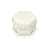 Boîte hexagonale Scotton avec séparateur 60 x 40 mm, blanche, 10 pièces