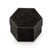 Boîte hexagonale Scotton avec séparateur 80 x 55 mm, noire, 10 pièces