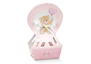 Boîte à montgolfières Scotton 60 x 40 x 145 mm Petit Ours Rose 10 pièces