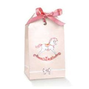 Étiquettes pour boîte Scotton 55 x 35 x 100 mm, motif cheval rose, 10 pièces