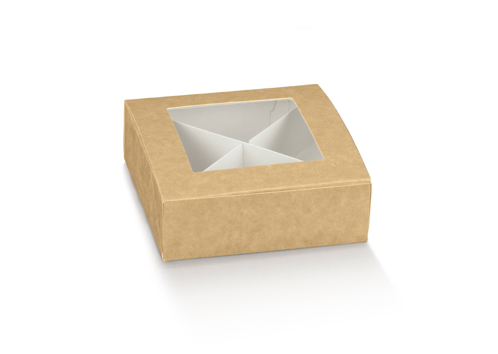 scotton scotton scatola portaconfetti 80 x 80 x 30 mm con finestra trasparente nature 10 pz ean 8007402127030