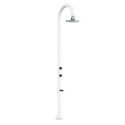 Douche à LED SINED Luna Alu Bianca en aluminium, double raccordement d'eau avec pommeau de douche Iswitch Led Bianca