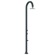Douche en aluminium Sined Luna Alu Gris LCD double raccordement avec pommeau de douche Iswitch LCD Gris