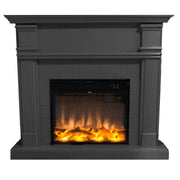 Cheminée de sol SINED MPC Caldera avec cadre et brûleur électrique 1500 W, gris