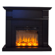 Cheminée de sol SINED MPC Caldera avec cadre et brûleur électrique 1500 W, noir