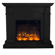 Cheminée de sol SINED Mpc Camino Cetona avec cadre et brûleur électrique 1500 W, noir
