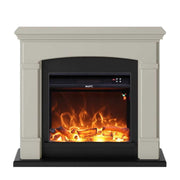 Cheminée de sol Sined MPC Siena avec brûleur de 1 500 W et LED effet flamme réelle, beige
