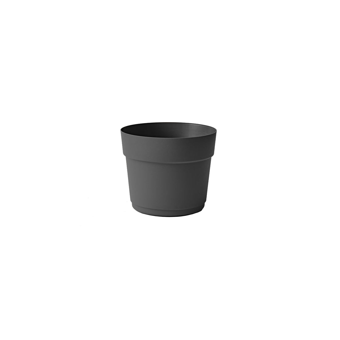 Vaso da esterno TeraPlast Bloom 34, Ø34 cm, plastica riciclata 100% colore Ash Grigio. Resiste da −30° a +60°C, compensa CO₂. ean-8051560268012