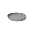 Sottovaso rotondo plastica riciclata 100%, Ø33 cm, Fog Grey Grigio Chiaro. TeraPlast Orma Saucer 33, −30°/+60°C, compensa CO₂ ean-8051560268401