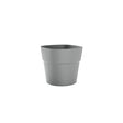 Vaso quadrato da esterno in plastica riciclata 100%, 38×38×H35 cm, colore Fog Grey grigio chiaro. TeraPlast Andromeda 38, −30°/+60°C, compensa CO₂. ean-8051560259010