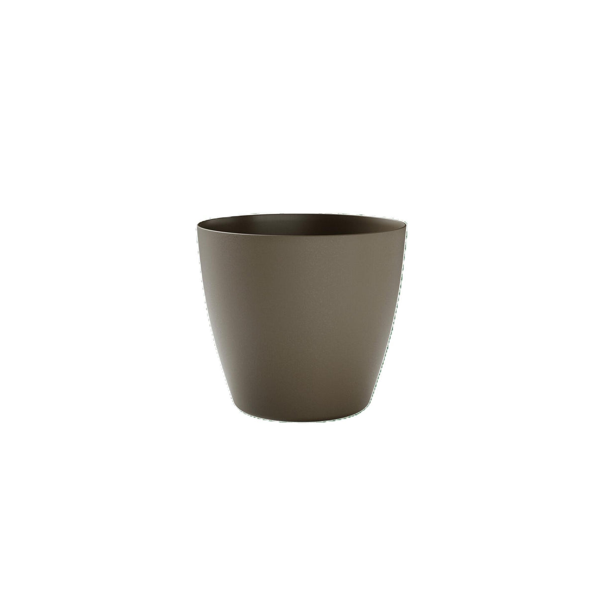 Vaso rotondo TeraPlast Bayon 60 Kit Sand, resina riciclabile Ø60×H54 cm, 96 lt, riserva d'acqua integrata, indoor/outdoor. Design naturale. 