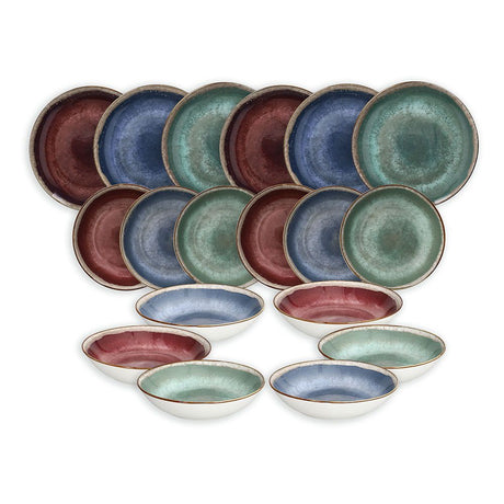 tognana tognana servizio tavola moon ibiza 18 pz porcellana multicolor ean 8056444549836