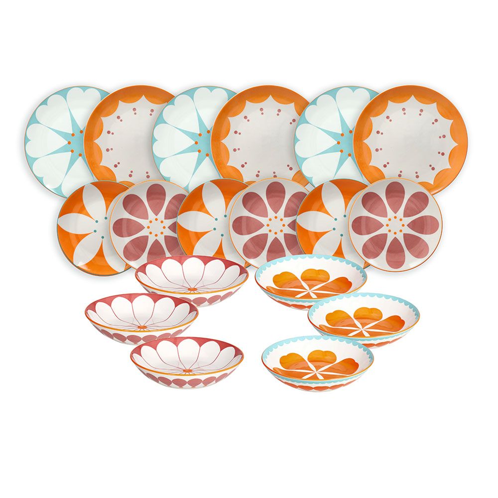 tognana tognana servizio tavola moon madame 18 pz porcellana multicolor ean 8056444549430