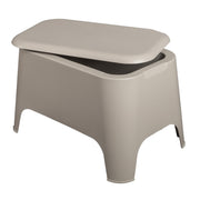 Toomax Petra Table Basse avec Rangement et Couvercle Amovible Gris Tourterelle – Table d'Extérieur Résistante aux UV