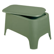 Toomax Petra Table Basse avec Rangement et Couvercle Amovible Vert Sauge – Table Basse d'Extérieur Résistante aux UV