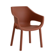 Toomax Chaise Luna Terre Cuite en Plastique d'Extérieur – Empilable et Résistante aux Rayons UV