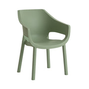 Toomax Chaise Luna Vert Sauge en Plastique d'Extérieur – Empilable et Résistante aux UV