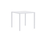 Table carrée en métal Vermobil Quadris 80 x 80 cm H 75 cm Blanc