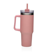 Mug isotherme Versa H 22 cm D 8 cm Acier Polypropylène Rose