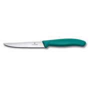 Couteau à steak/pizza Victorinox, lame de 11 cm, manche vert, style suisse classique, 1 pièce