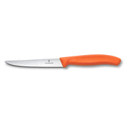 Couteau à steak/pizza Victorinox, lame de 12 cm, manche orange, style suisse classique, 1 pièce
