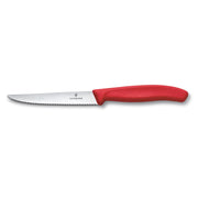 Couteau à steak/pizza Victorinox, lame de 12 cm, manche rouge, style suisse classique, 1 pièce