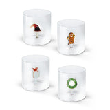 wd lifestyle wd lifestyle bicchiere in vetro borosilocato figure natale ass 250 ml 1 pz ean 8053300571291