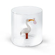 wd lifestyle wd lifestyle bicchiere vetro borosilicato cc 250 ml decoro cicogna fagotto rosa ean 8055035681542